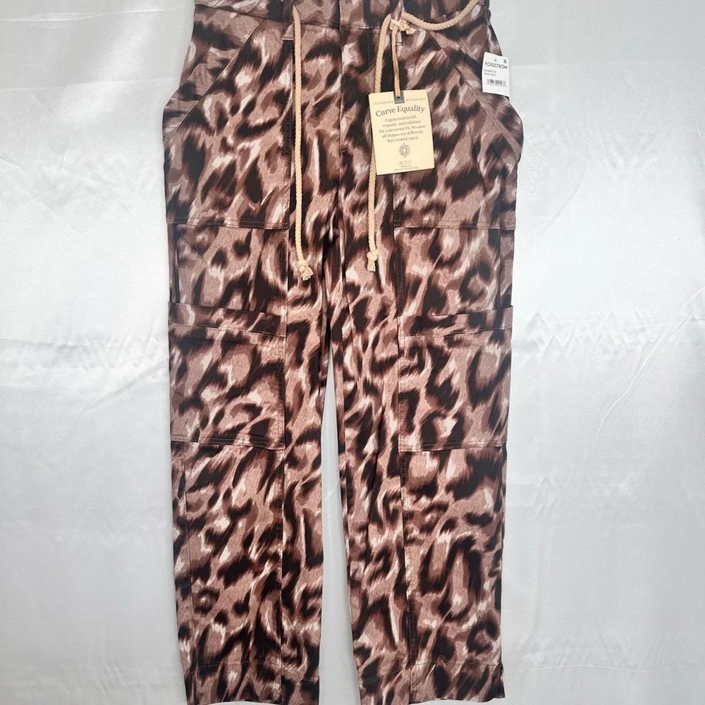 NWT Democracy “Ab”‎ Technology Skyrise Cargo Pants Leopard Print Size 6 - Picture 2 of 13